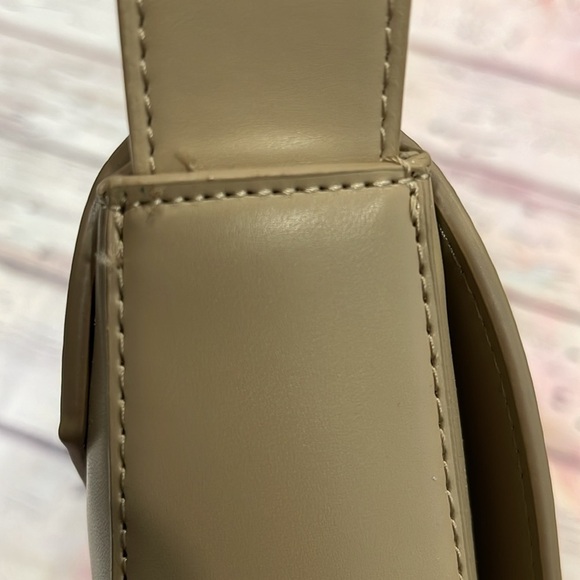 Zara Asymmetric Crossbody Bag Beige NWT - Picture 7 of 12